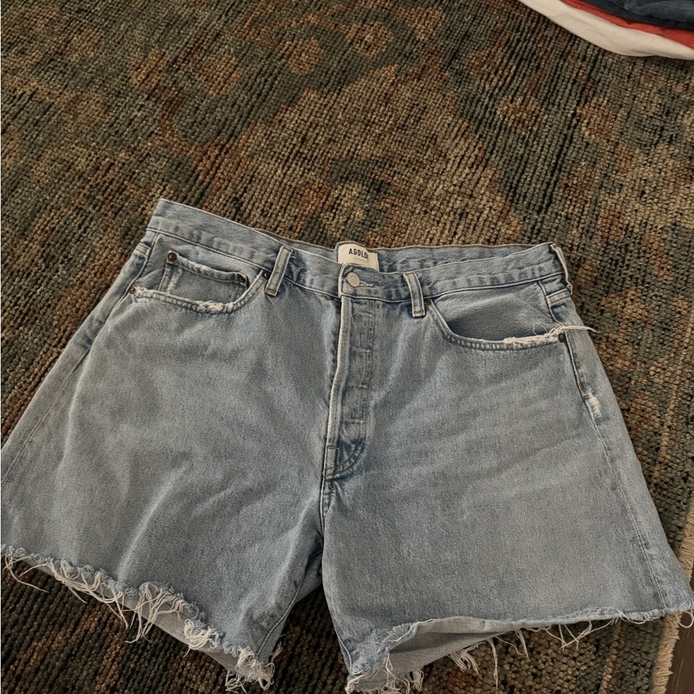 AGOLDE Denim Shorts Size 32 light wash
